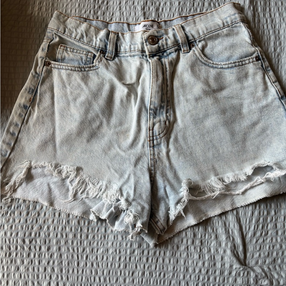 Ardene Light Wash Frayed Jean Shorts